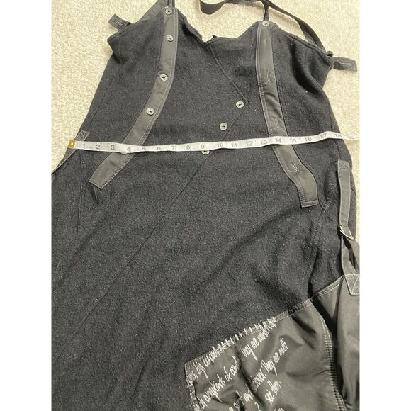 Unique Lagenlook women's size 14 wool black jumper midi dress Guzella - Picture 4 of 9